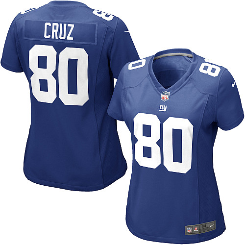 Women's Game Victor Cruz Nike Jersey Royal Blue Home - #80 NFL New York Giants